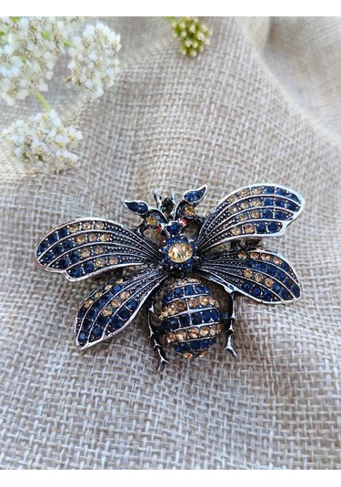 Villovatik Zarif Retro Kelebek Broş 222820620 Mavi