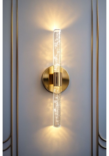 Bhbackhome Bubbleflux Medium Şık Tasarım Modern Ledli Aplik 31 Cm Gold Elektrikli Kumandalı Altın