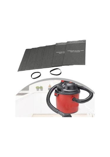 Topnotch 8 Adet Islak Kuru Filtre Torbası 2-2.5 Galon Vakumlar İçin - Güçlü Temizleme