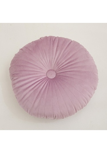 Yuvarlak Puf Atmak Yastık Tatami Yastık Ev Dekoratif Kanepe No.15 Ekru