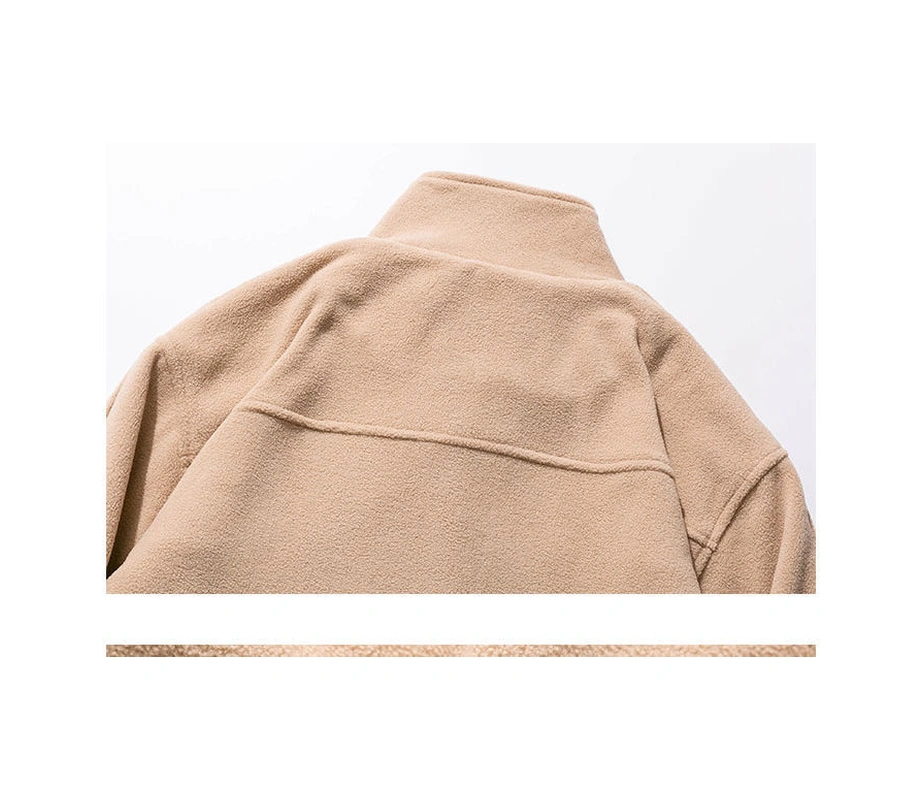 Snapbuy Rahat Kesim Erkek Polar Ceket Bej Krem