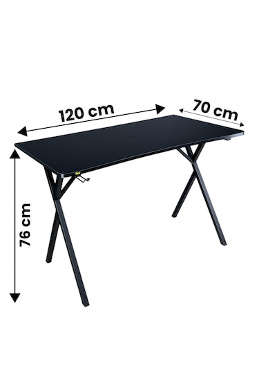 Heygaming Profesyonel Oyuncu Masası Siyah Bilgisayar Çalışma Masa Siyah