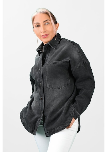 Kadın Oversize Kot Ceket 2l/6420 001