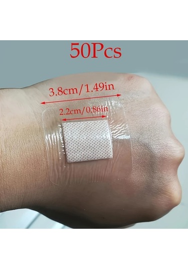 Chenkestoreone 50 Adet Nefes Alabilir Yumuşak Koruyucu Sargı Bezi, Acil Durum Ve Seyahat Kiti