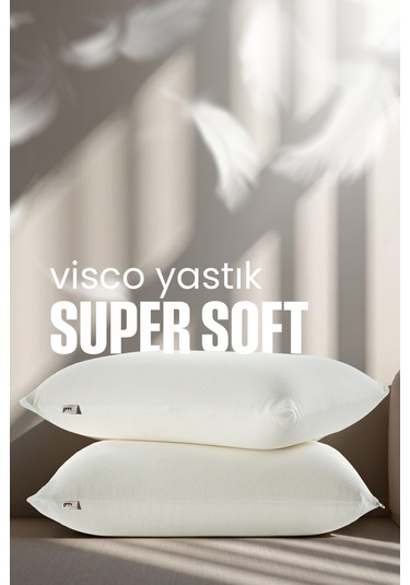 Ortopedik Visco Uyku Yastığı - Ortopedik Yastık - Süper Soft Tombul Visco Yastık Beyaz