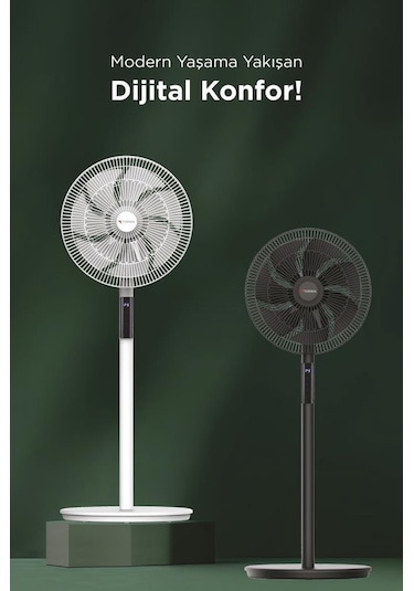Torima SF-02 Ayaklı 16'' 60 W 3 Kademe 7 Pervaneli Kumandalı Vantilatör