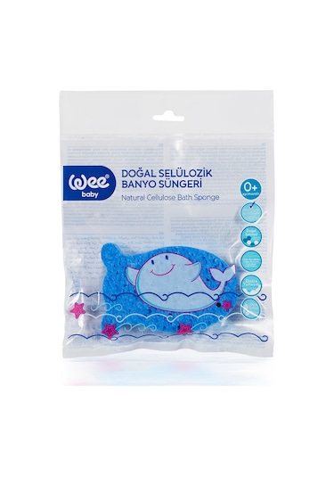 Wee Baby Doğal Selülozik Banyo Süngeri Mavi