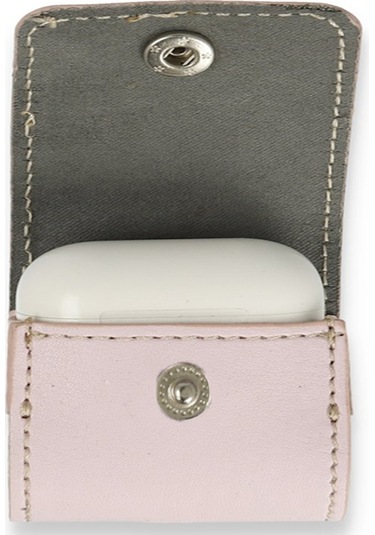 Fitcase Airpods Pro Uyumlu Faux Seri Kapaklı Kılıf Pembe