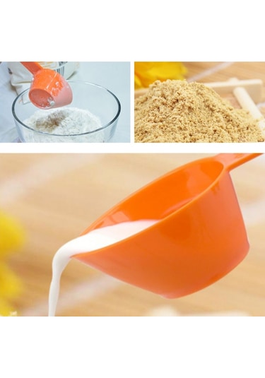 Sones Kn7600 9'u 1 Arada Renkli Sivri Plastik Ölçüm Kaşığı Ölçüm Kabı Pişirme Aleti Seti