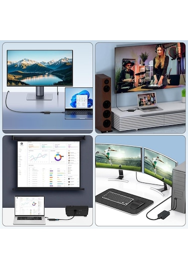 Sanec Usb'den Hdmı Adaptörüne, Usb'den Hdmı Kablosuna, 1080p Full Hd Usb 3.0/2.0'dan Hdmı Adaptörüne Çoklu Ekran Ses Video Grafik Kablosu, Dizüstü Bilgisayar, Hdtv Tv, Pc, Windows 10/8.1/8/7 İle Bm.16