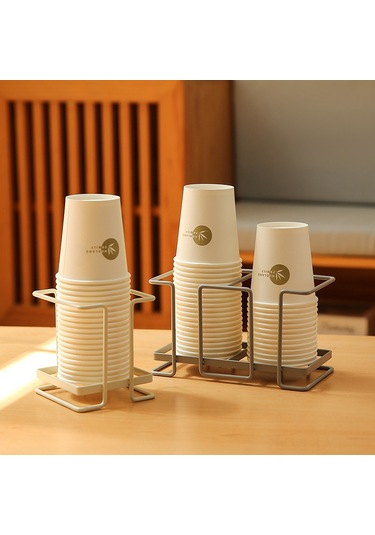 Youtek Ev Kullanıma İdeal Demir Çelik Kahve/çay Bardak Tutucu, Tekrarsız Bardak Depolama Ve Düzenleme İçin Çift Konumlu Minimalist Tasarım Sıcak Gri Diğer