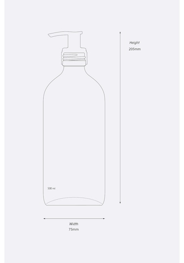 Trichi Design 500ml Amber Cam Sprey Şişe Trch-369