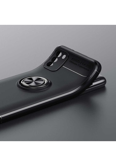 Xiaomi Poco M3 Kılıf Yüzüklü Magnetli Ravel Case