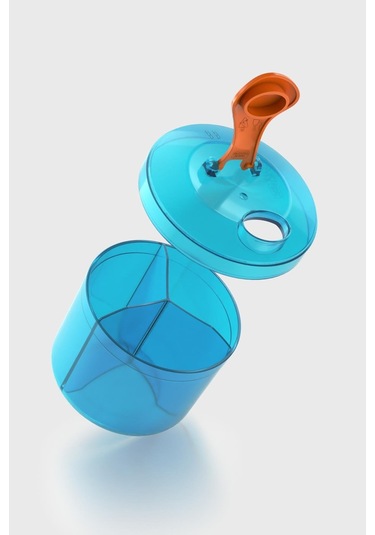 Renga Doli 290 Ml 3 Bölmeli Pp Toz Mama Kabı 221004 Mavi Mavi