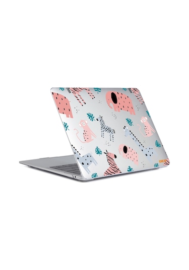 MacBook Pro 16" A2141 Hayvan Desenli Koruyucu Laptop Kılıfı Hayvanat Bahçesi/Stil 2