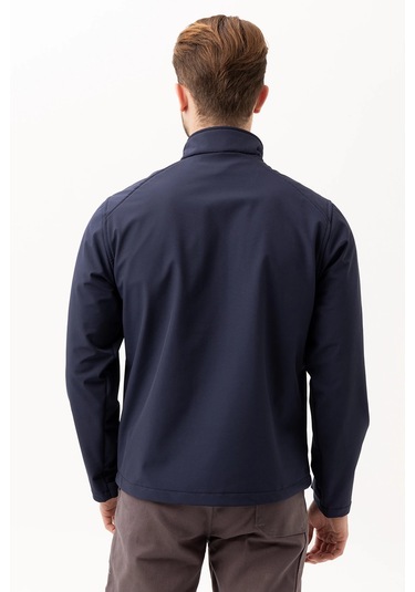 Salina Mont Erkek Su İtici Rüzgar Geçirmez Softshell Kışlık Outdoor Mont Lacivert