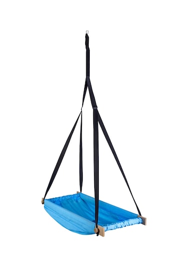 Bundera Flow Mavi Ahşap Yaylı Zıpzıp Hamak Beşik Hoppala