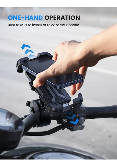 Lamicall Motosiklet İçin Telefon Tutucu Çift Titresim Engelleyici Ve Sarsinti Önleyici Bcsp01