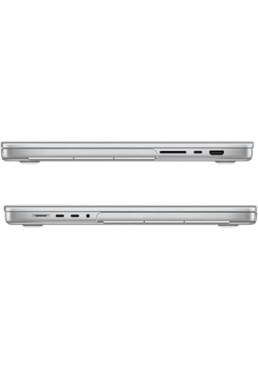 Macbook Pro 2021 A2485 16 İnç M1 Pro / Max Sert Kapak Kılıf Case Parlak Şeffaf