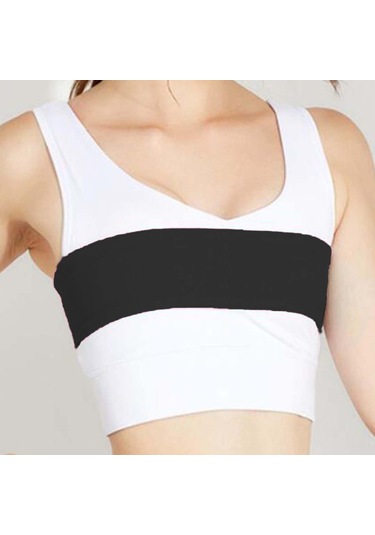 Suntek Egzersiz Yoga Koşu Için Göğüs Sıkıştırma Bandı Siyah-L Siyah