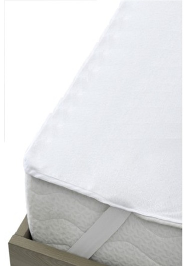 Altın Karma Sıvı Geçirmez Pamuk Alez 200x220 Cm Çift Kişilik Beyaz
