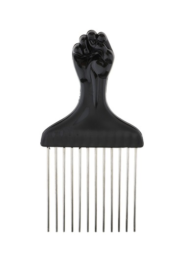 Pro Metal Afro Fırça Geniş Diş Saç Tarak Hacim Veren Saç Şekillendirici Anti-statik Tarak Fırça Dolaşık Açıcı Tarak Siyah Yumruk