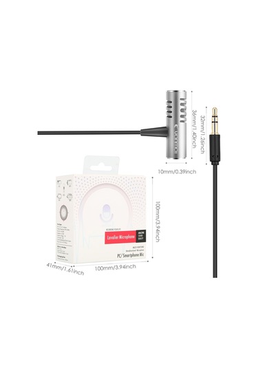 Yanmai R933 Klipsli Çift Condenser Yaka Mikrofonu 3,5mm