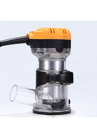 Moveevo Alüminyum Tabanlı Ahşap İşleme Testere Aksesuarı - Toz Süpürücü Bağlanabilir, Hassas Montaj, Ergonomik Tutamaklı Freze Tabanı