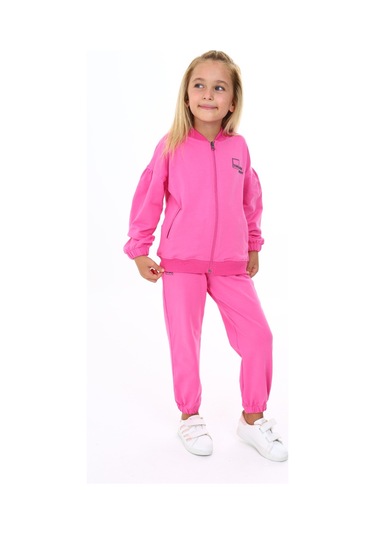 Toontoy Kız Çocuk You Are Best Yazılı Baskılı Eşofman Takım Açık Fuşya