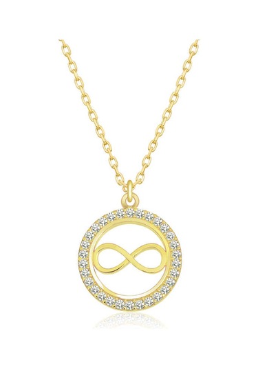 Kenpazar 925 Ayar Gümüş Minik Sonsuzluk Bayan Gümüş Kolye Çok Renkli