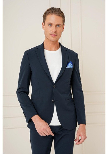 C 680 Slim Fit Lacivert Spor Ceket Lacivert