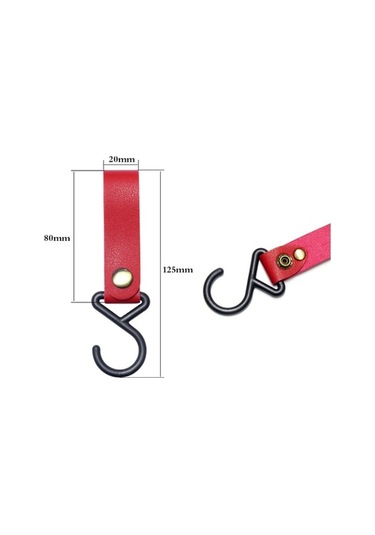 Novahub Açık Kamp Çadır Pu Deri Küçük Depolama Kancası Red Turuncu Turuncu