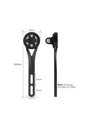 Youtek Alüminyum Bisiklet Bilgisayar Tutucu, Garmin/bryton/wahoo/cateye Uyumlu, Spor Kamera Adaptörlü, 144x38mm, 39g Çok Renkli