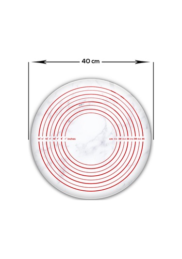 Decorita | Cam Hamur Açma Matı | Klasik Mermer | Çap40 cm
