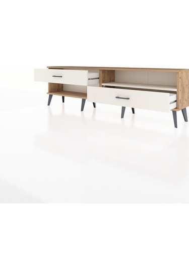Arges Tv Ünitesi Tek Raflı 2 Çekmeceli 176x30x51 Çam-aytaşı/aytaşı Aytası/aytası