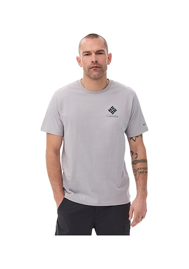 Columbia Cs0481 Csc M Stacked Gem Ss Erkek T-shirt-33125 Gri