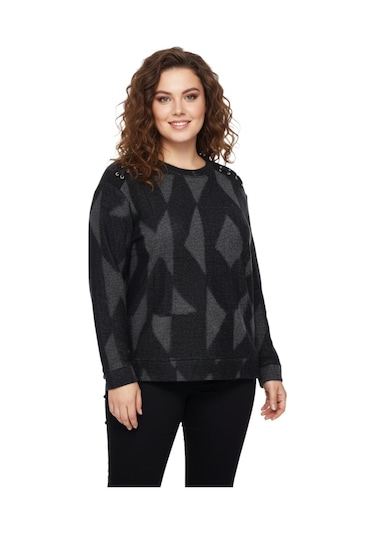 Linsolita Kadın Sıfıryaka Sweatshirt Bgl-st05113 Siyah