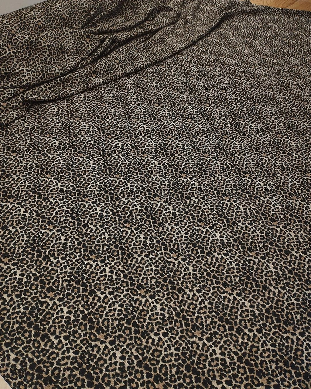 Irmak Örme Bürümcüklü Jarse Leopar Desen En: 160 Cm-964 Renkli