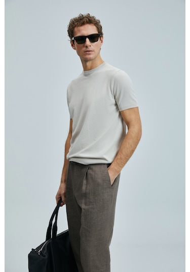 Lufian Tıno Erkek Modal Karışımlı Kazak Açık Bej Açık Bej 111090110100570 Açık Bej