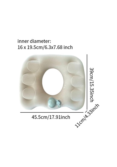 Dolıty Şişme Donut Yastık Koltuk Pedi Seyahat Trenleri Bej Bej Diğer