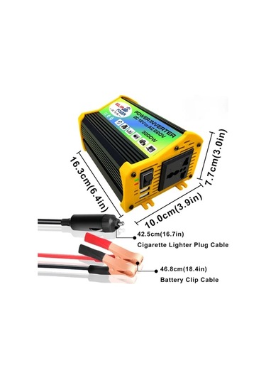 Reedark 3000w Modifiye Sinüs İnvertör - Çift Usb, Hızlı Şarj, Çoklu Koruma, Taşınabilir