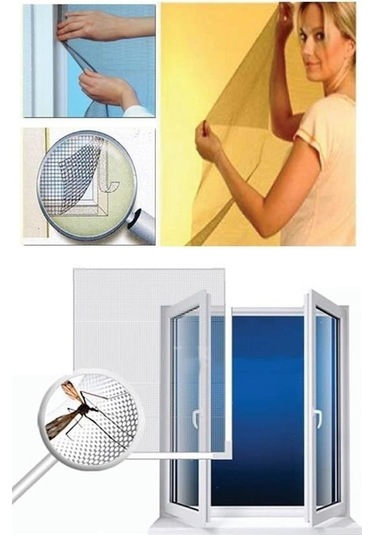 Büro Ev Ofis Hijyeni İçin Haşere Önler Tek Kanat Cam Pencere Kapı Sinekliği