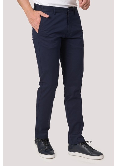 White Stone 2025-k P1046 Zaha Gabardın Keten Pantolon Laci Lacıvert