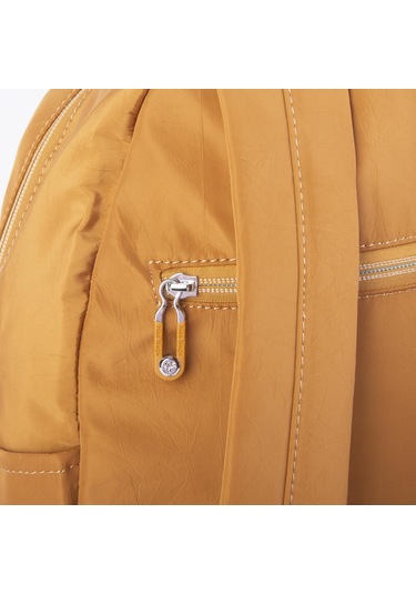 Nas Bag Extra Hafif Su Geçirmez Çok Gözlü Waterproof Unisex Sırt Çantası 30x40 Cm Hardal