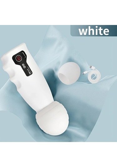 Elmpaly Beyaz Taşınabilir Mini Elektrikli Masaj Aleti, Usb Şarjlı, 4 Hız Ayarlı Beyaz