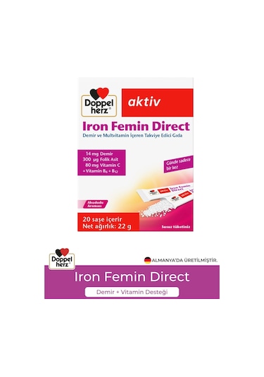 Doppelherz Aktiv Iron Femin Direct 20 Saşe