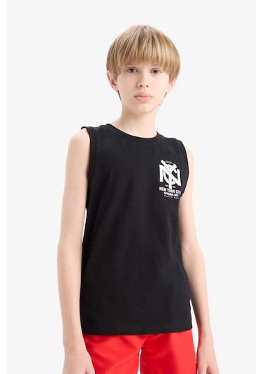 DeFacto Erkek Çocuk Bisiklet Yaka Baskılı Atlet E0192A825HSBK81