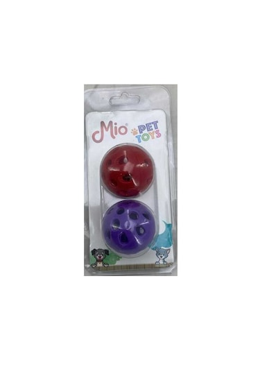 Mio Çıngıraklı İkili Top Kedi Oyuncağı 4 Cm