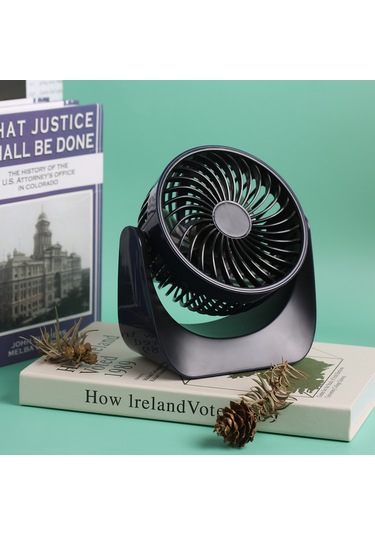 Yaozixa Masaüstü Usb Fan, 2000mah Pil İle Portatif, Sessiz Çalışma, Ofis/ev Kullanımı, Mavi Renk