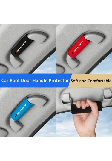 Hightower 4 Adet Gri Araç Tavan Tutacak Kolçak Dekorasyon Koruma Kılıfı İç Tavan